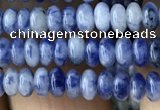 CRB4005 15.5 inches 2.5*4.5mm rondelle blue spot stone beads wholesale