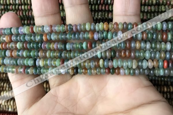 CRB4009 15.5 inches 2.5*4.5mm rondelle Indian agate beads wholesale