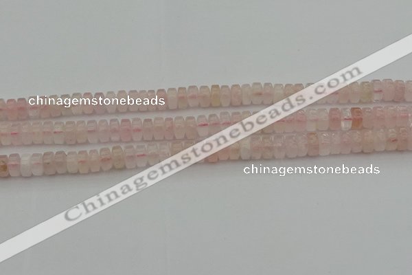 CRB401 15.5 inches 5*8mm rondelle rose quartz beads wholesale