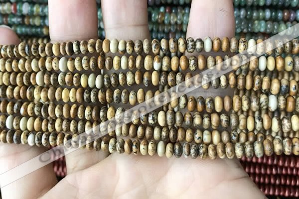 CRB4011 15.5 inches 2.5*4.5mm rondelle picture jasper beads wholesale