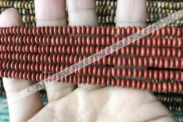 CRB4014 15.5 inches 2.5*4.5mm rondelle red jasper beads wholesale