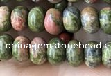 CRB4037 15.5 inches 4*6mm rondelle unakite beads wholesale