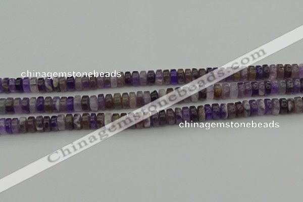 CRB404 15.5 inches 5*8mm rondelle amethyst gemstone beads