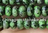 CRB4042 15.5 inches 4*6mm rondelle imitation ruby zoisite beads