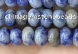 CRB4046 15.5 inches 4*6mm rondelle blue spot stone beads