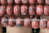 CRB4055 15.5 inches 4*6mm rondelle red sesame jasper beads wholesale