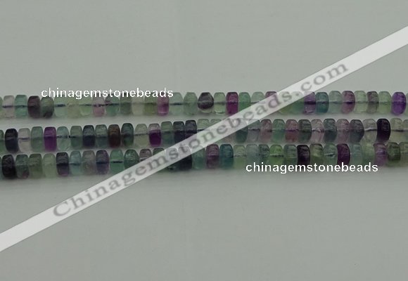 CRB406 15.5 inches 5*8mm rondelle fluorite gemstone beads