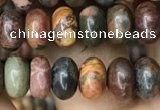 CRB4077 15.5 inches 5*8mm rondelle picasso jasper beads wholesale