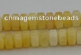 CRB410 15.5 inches 5*8mm rondelle yellow jade beads wholesale