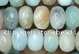 CRB4100 15.5 inches 4*6mm faceted rondelle amazonite beads