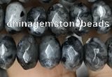 CRB4121 15.5 inches 5*8mm faceted rondelle black labradorite beads