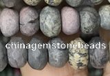 CRB4123 15.5 inches 5*8mm faceted rondelle artistic jasper beads