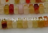 CRB413 15.5 inches 5*8mm rondelle yellow agate beads wholesale