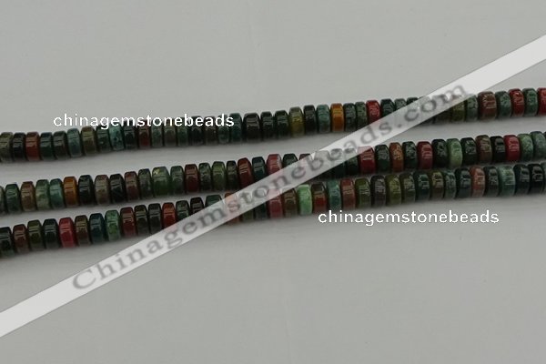 CRB415 15.5 inches 5*8mm rondelle Indian agate beads wholesale