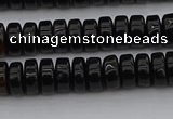 CRB418 15.5 inches 5*8mm rondelle black agate beads wholesale