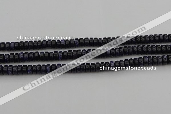 CRB420 15.5 inches 5*8mm rondelle blue goldstone beads wholesale