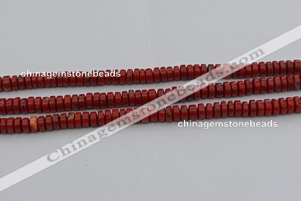 CRB438 15.5 inches 5*8mm rondelle red jasper beads wholesale