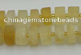 CRB455 15.5 inche 8*12mm tyre matte citrine gemstone beads