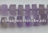 CRB457 15.5 inche 6*10mm tyre matte amethyst gemstone beads