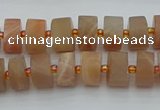 CRB464 15.5 inche 8*12mm tyre matte moonstone gemstone beads