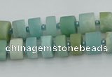 CRB469 15.5 inche 6*10mm tyre matte amazonite gemstone beads