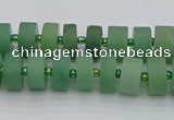 CRB472 15.5 inches 5*8mm tyre green aventurine beads wholesale