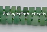 CRB472 15.5 inches 5*8mm tyre green aventurine beads wholesale