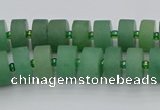 CRB473 15.5 inches 6*10mm tyre green aventurine beads wholesale