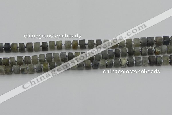 CRB482 15.5 inches 5*8mm tyre labradorite gemstone beads