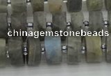 CRB484 15.5 inches 7*12mm tyre labradorite gemstone beads