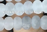 CRB5001 15.5 inches 4*6mm rondelle matte cloudy quartz beads wholesale