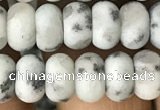 CRB5010 15.5 inches 4*6mm rondelle matte sesame jasper beads