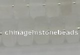 CRB502 15.5 inches 7*14mm tyre matte white crystal beads wholesale