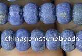 CRB5025 15.5 inches 4*6mm rondelle matte lapis lazuli beads wholesale