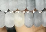 CRB5051 15.5 inches 5*8mm rondelle matte cloudy quartz beads wholesale