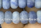 CRB5055 15.5 inches 5*8mm rondelle matte blue aventurine beads