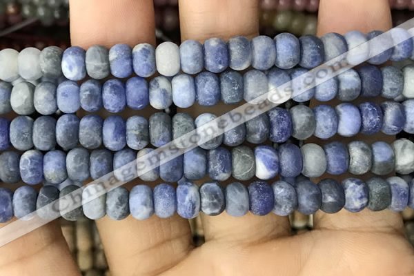 CRB5056 15.5 inches 5*8mm rondelle matte sodalite beads wholesale