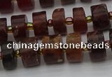 CRB506 15.5 inches 6*10mm tyre orange garnet beads wholesale