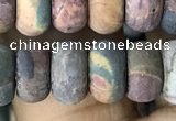 CRB5062 15.5 inches 5*8mm rondelle matte picasso jasper beads