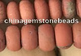 CRB5064 15.5 inches 5*8mm rondelle matte red jasper beads wholesale