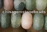 CRB5069 15.5 inches 5*8mm rondelle matte Indian agate beads wholesale