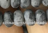 CRB5076 15.5 inches 5*8mm rondelle matte labradorite beads wholesale