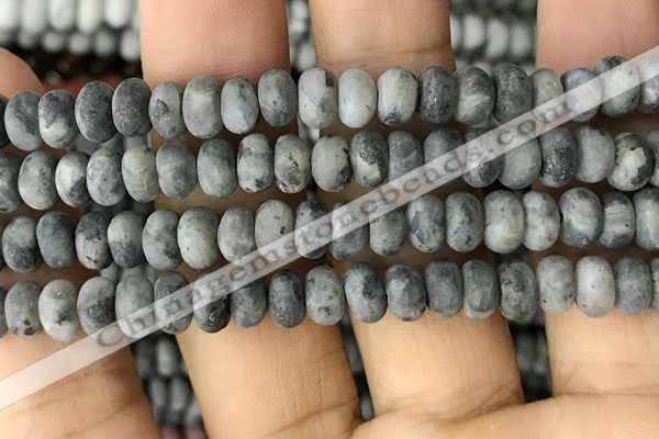 CRB5076 15.5 inches 5*8mm rondelle matte labradorite beads wholesale