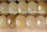 CRB5103 15.5 inches 4*6mm faceted rondelle yellow aventurine beads