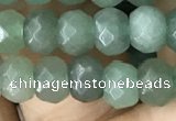 CRB5104 15.5 inches 4*6mm faceted rondelle green aventurine beads