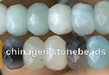 CRB5119 15.5 inches 4*6mm faceted rondelle amazonite beads wholesale