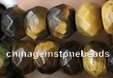 CRB5121 15.5 inches 4*6mm faceted rondelle yellow tiger eye beads