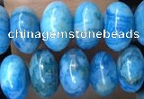 CRB5302 15.5 inches 4*6mm rondelle blue crazy lace agate beads