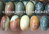 CRB5307 15.5 inches 4*6mm rondelle wildhorse picture jasper beads