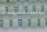 CRB531 15.5 inches 6*10mm tyre Chinese amazonite beads wholesale